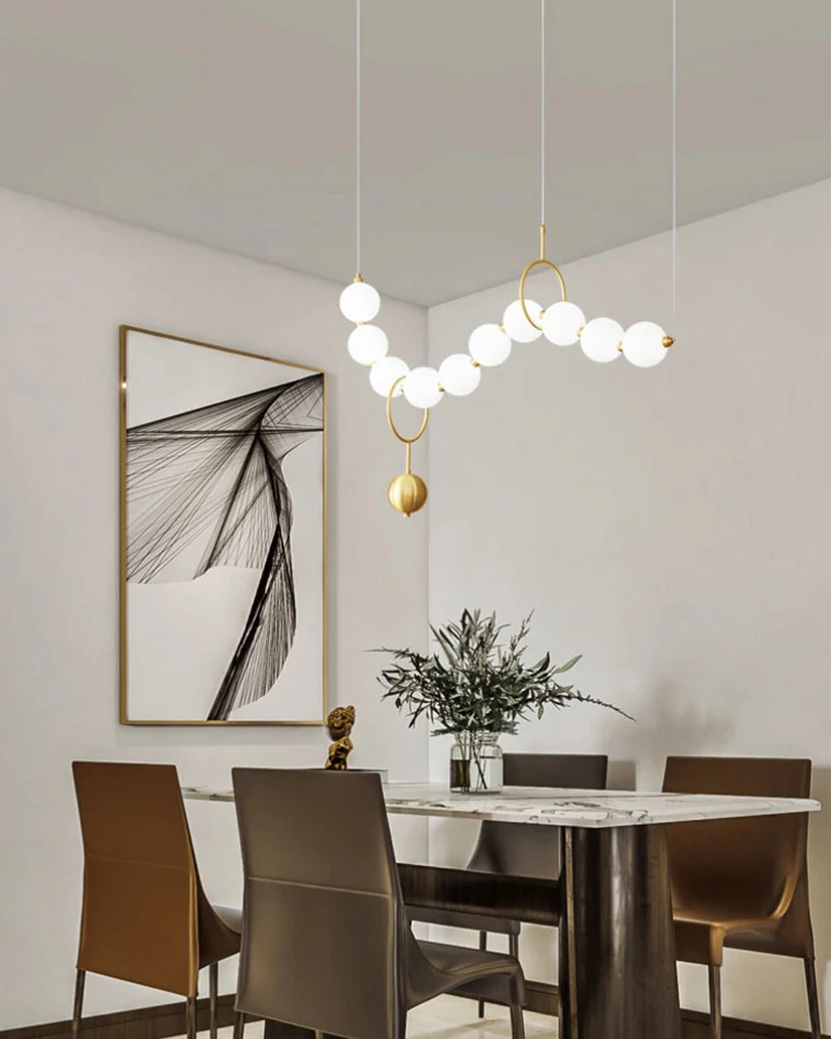 WOMO Pearl Brass Globe Dining Room Chandelier-WM2102a - Image 7