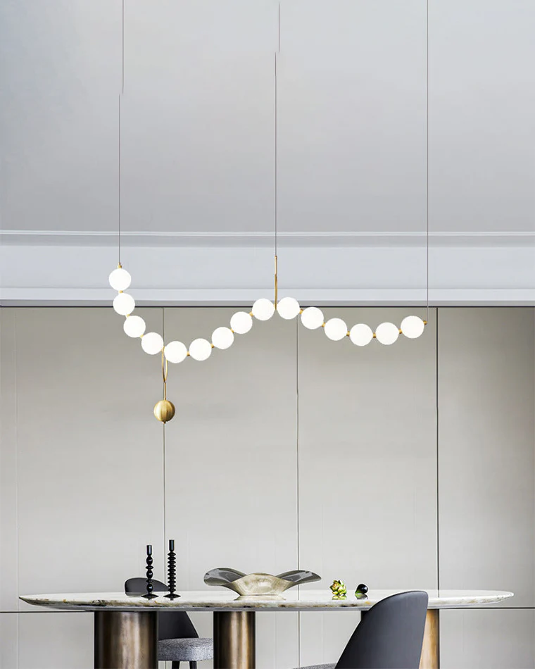 WOMO Pearl Brass Globe Dining Room Chandelier-WM2102a - Image 8