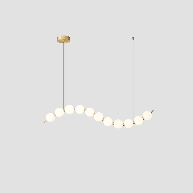 WOMO Pearl Globe Brass Dining Room Chandelier-WM2102d - Image 10
