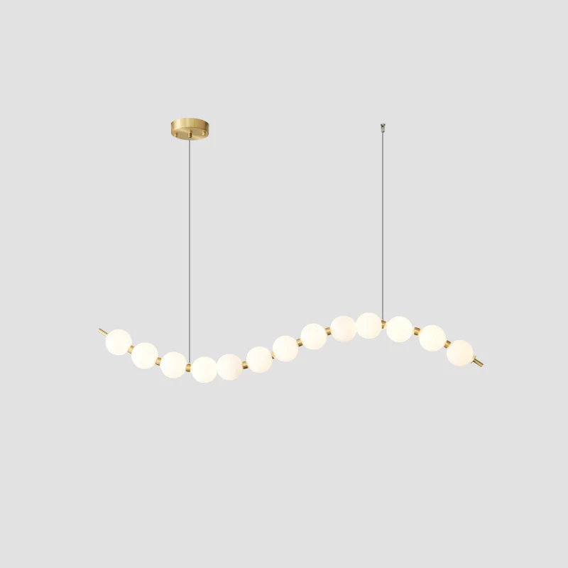 WOMO Pearl Globe Brass Dining Room Chandelier-WM2102d - Image 12