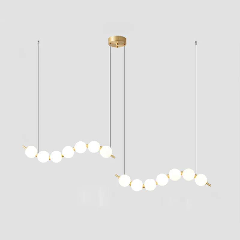WOMO Pearl Globe Brass Dining Room Chandelier-WM2102d - Image 14