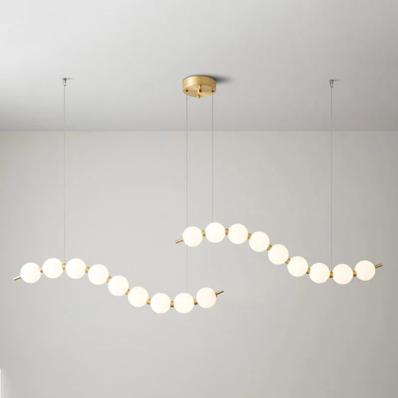 WOMO Pearl Globe Brass Dining Room Chandelier-WM2102d - Image 16