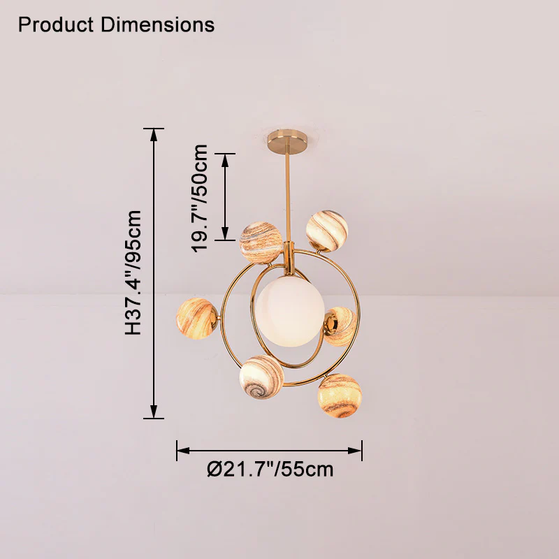 WOMO Planet Glass Chandelier-WM2385 - Image 20