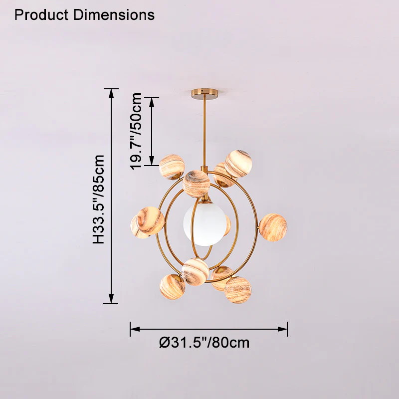 WOMO Planet Glass Chandelier-WM2385 - Image 26