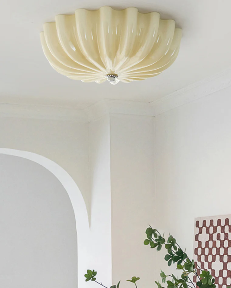 WOMO Pleated Glass Flush Mount Ceiling Light-WM1133 - Image 11