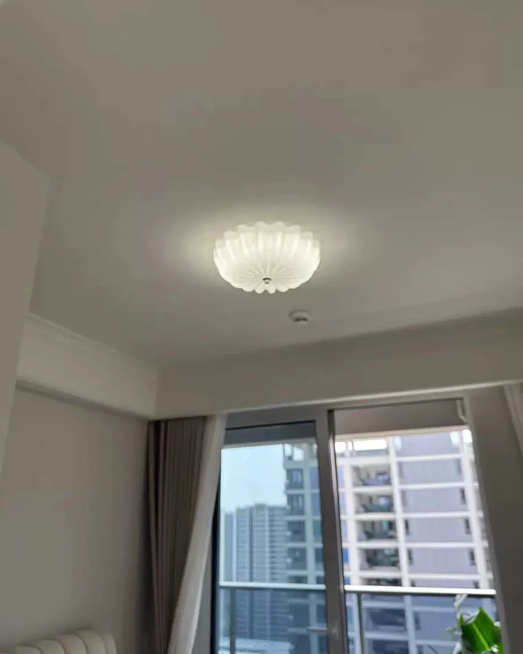 WOMO Pleated Glass Flush Mount Ceiling Light-WM1133 - Image 16