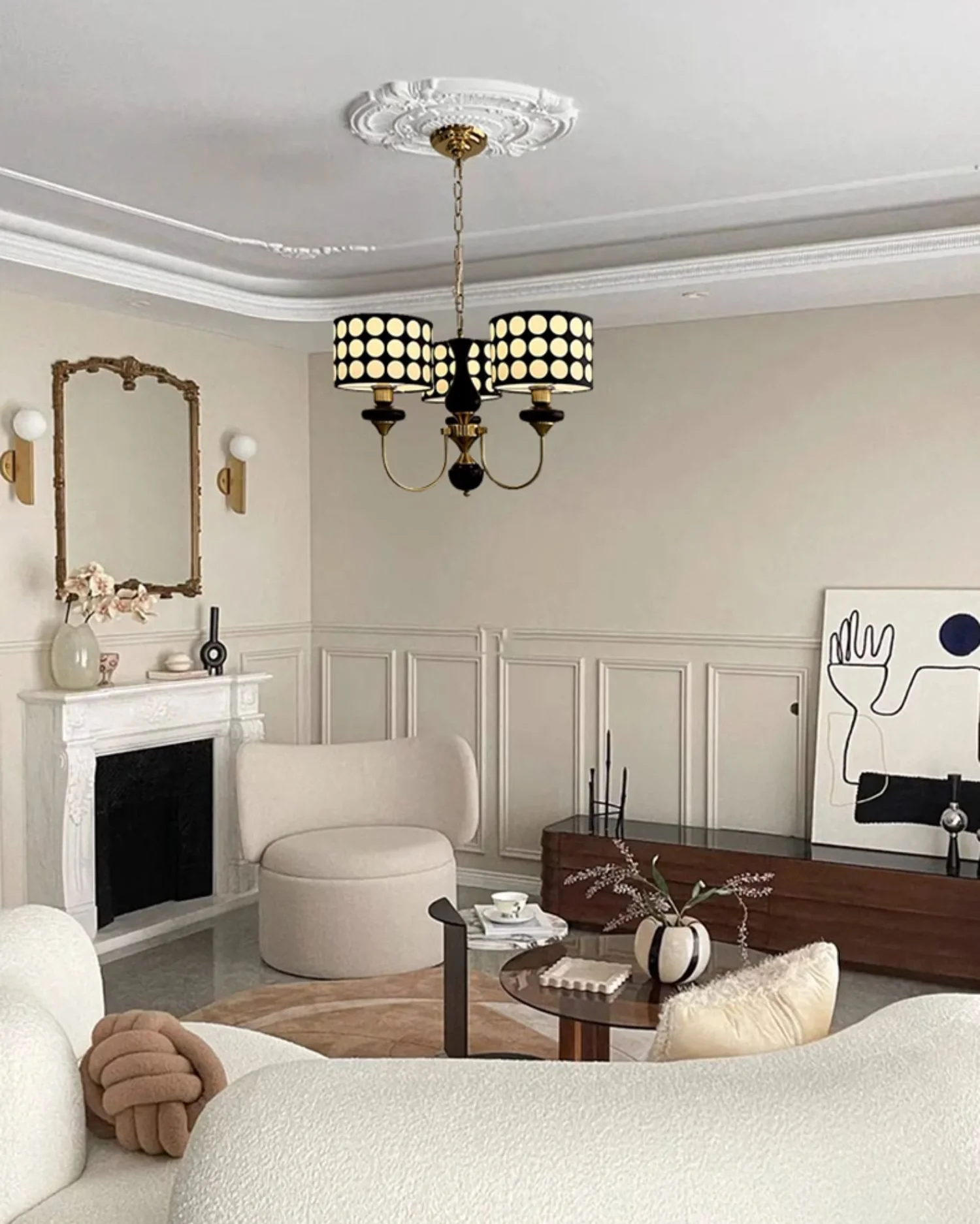 WOMO Polka Shaded Chandelier-WM2913 - Image 5