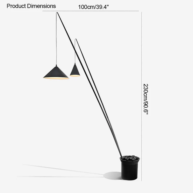 WOMO 3-light Overhanging Floor Lamp-WM7031 - Image 34