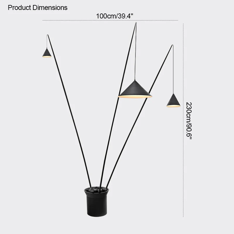 WOMO 3-light Overhanging Floor Lamp-WM7031 - Image 35