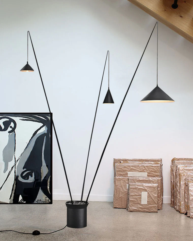 WOMO 3-light Overhanging Floor Lamp-WM7031 - Image 9