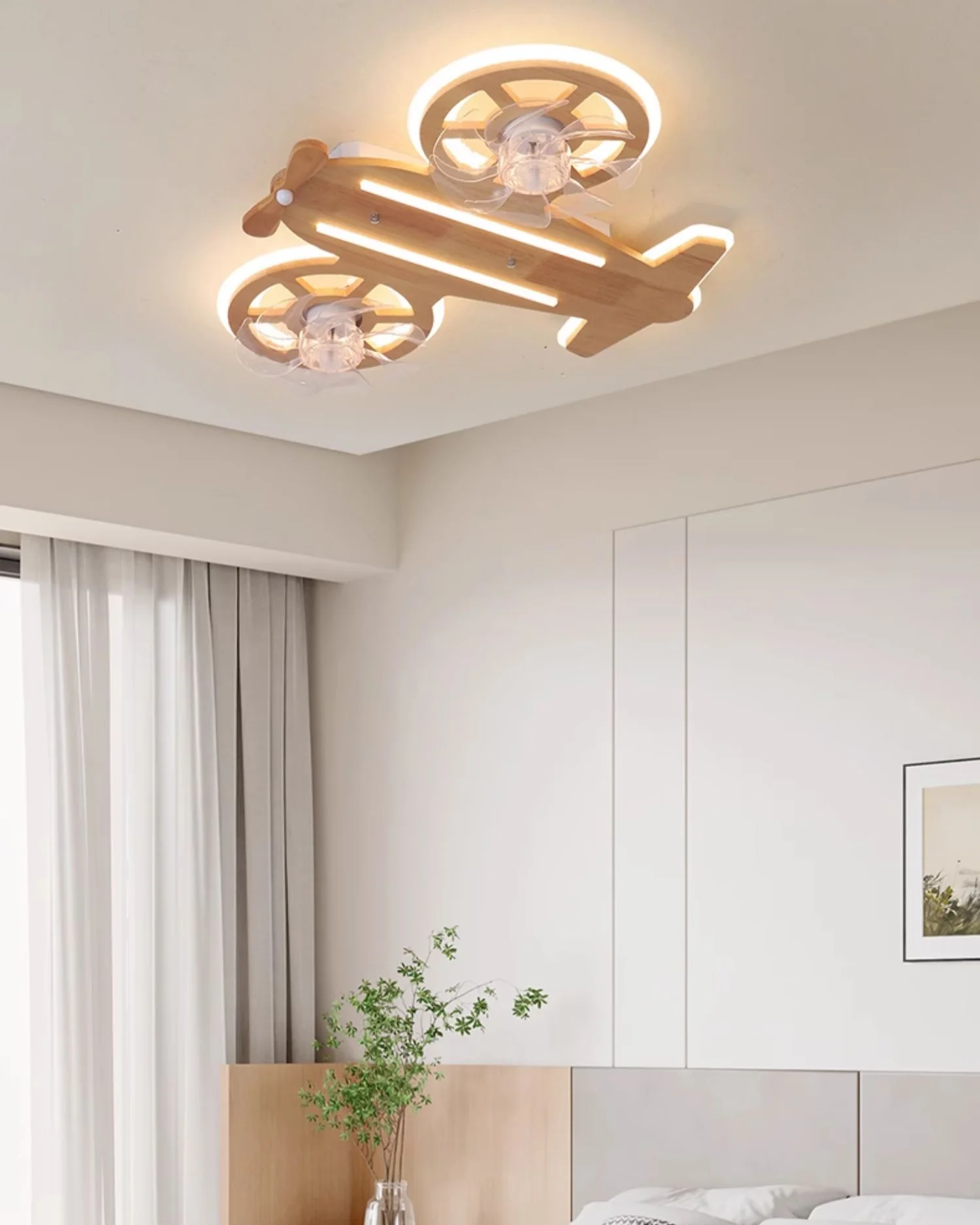 WOMO Propeller Low Profile Ceiling Fan Lamp - WM5275 - Image 3