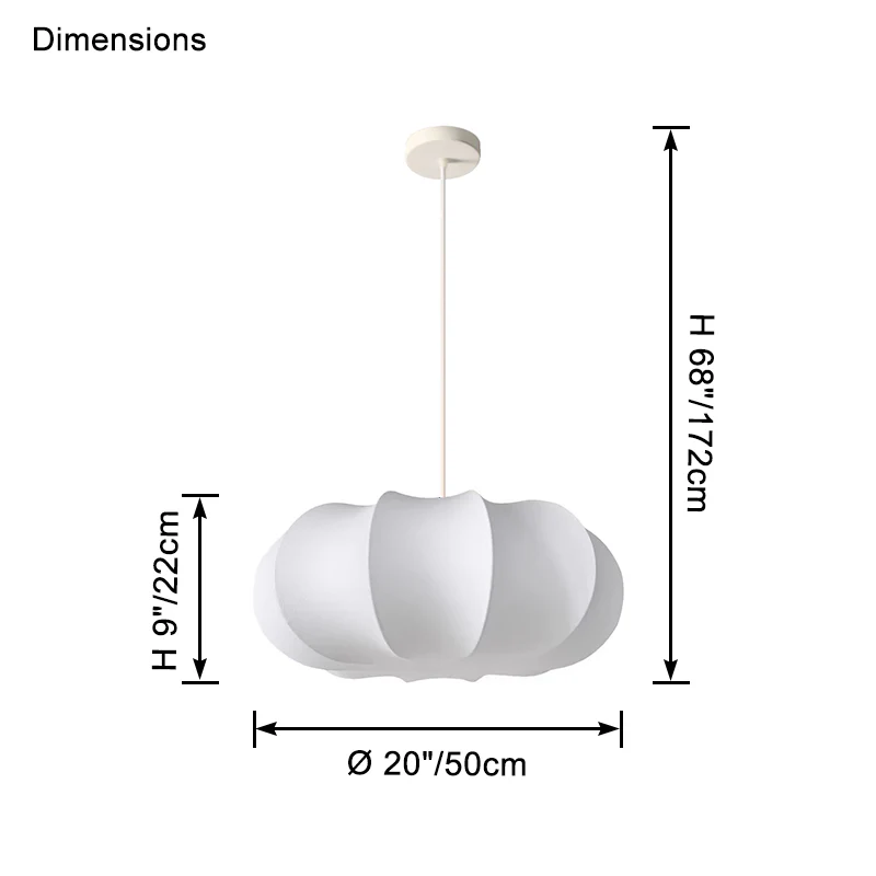 WOMO Pumpkin Silk Pendant Light-WM2968 - Image 10