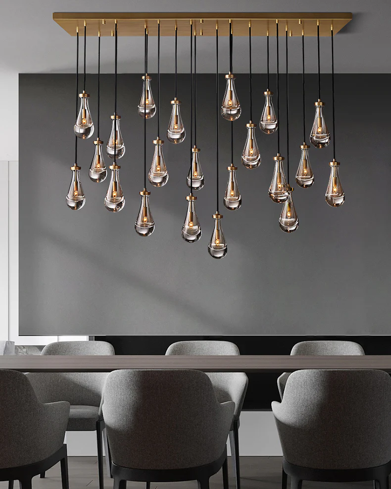 WOMO Raindrop Glass Chandelier-WM2810 - Image 3