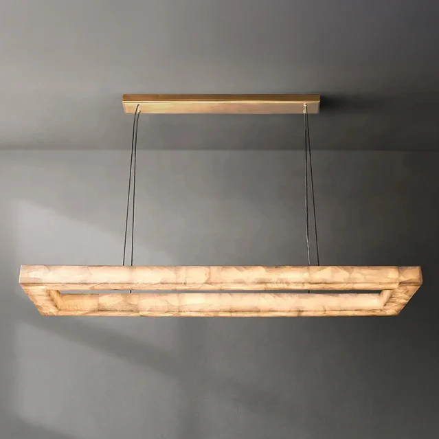 WOMO Rectangle Alabaster Chandelier-WM2822 - Image 20