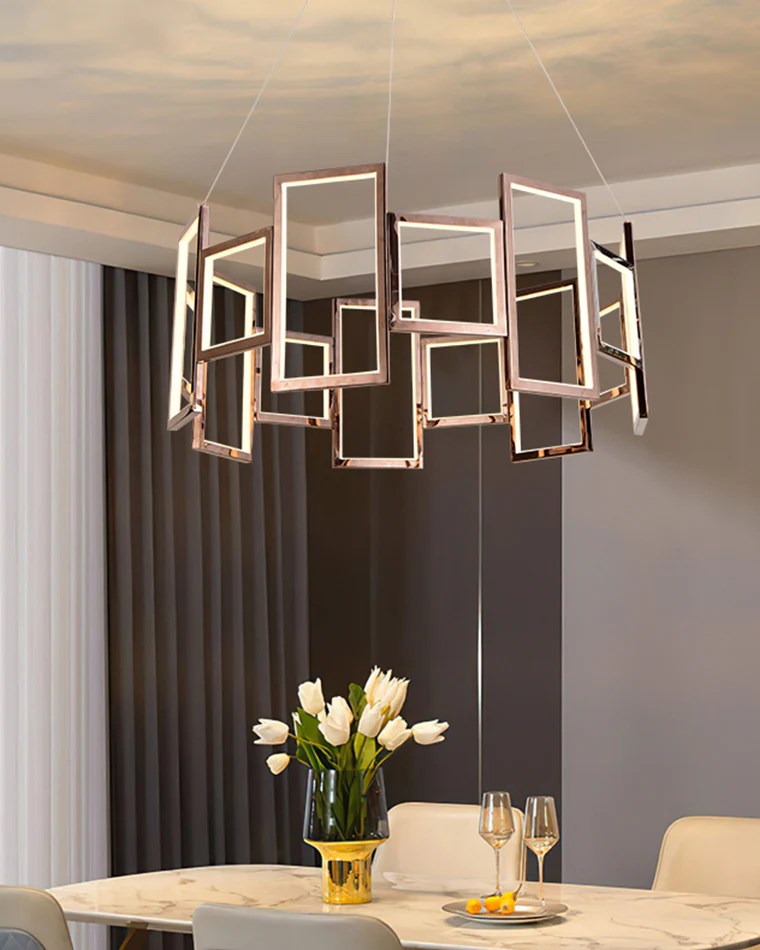 WOMO Rectangular Led Round Chandelier-WM2778 - Image 10