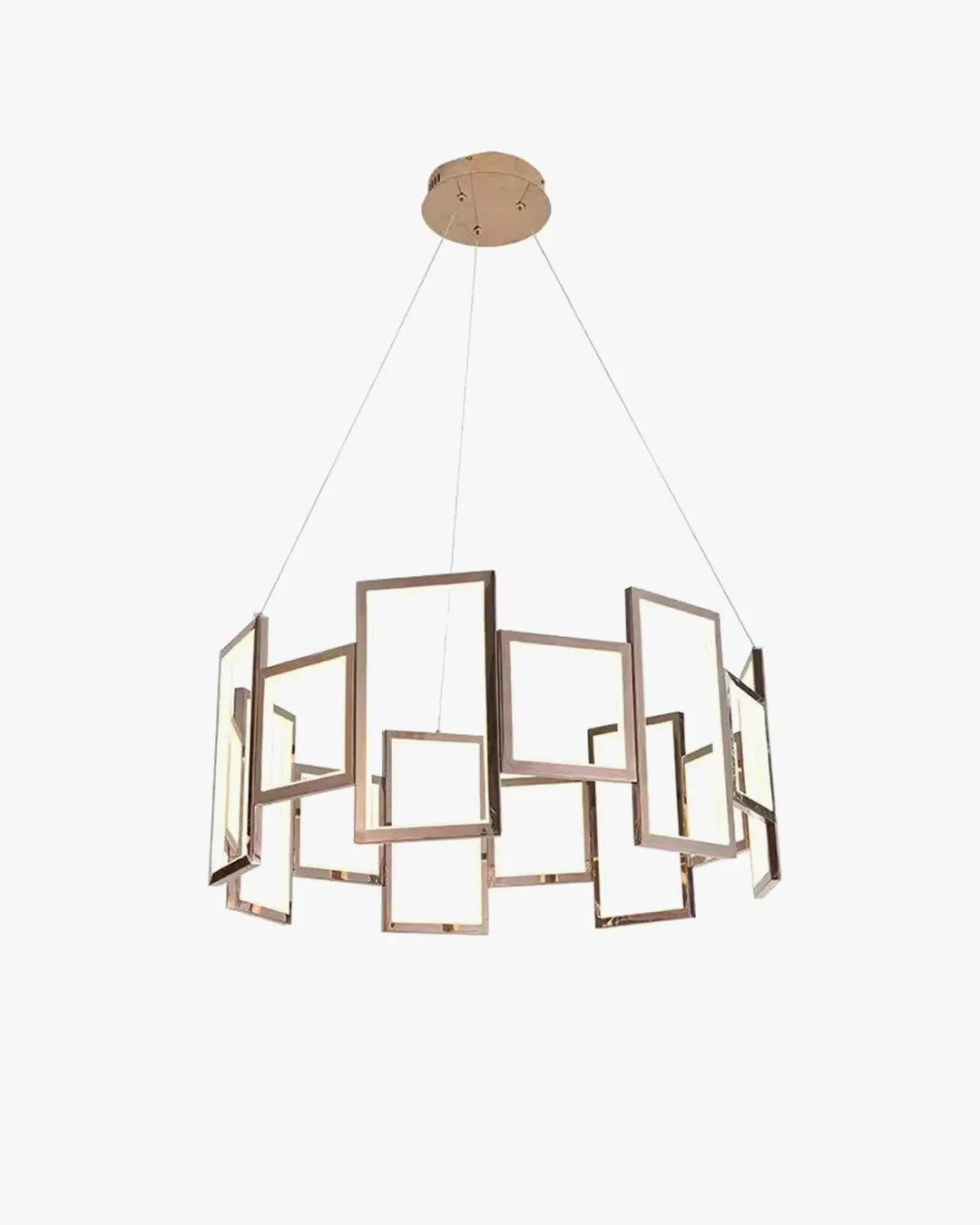WOMO Rectangular Led Round Chandelier-WM2778 - Image 17