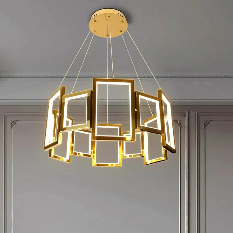 WOMO Rectangular Led Round Chandelier-WM2778 - Image 22