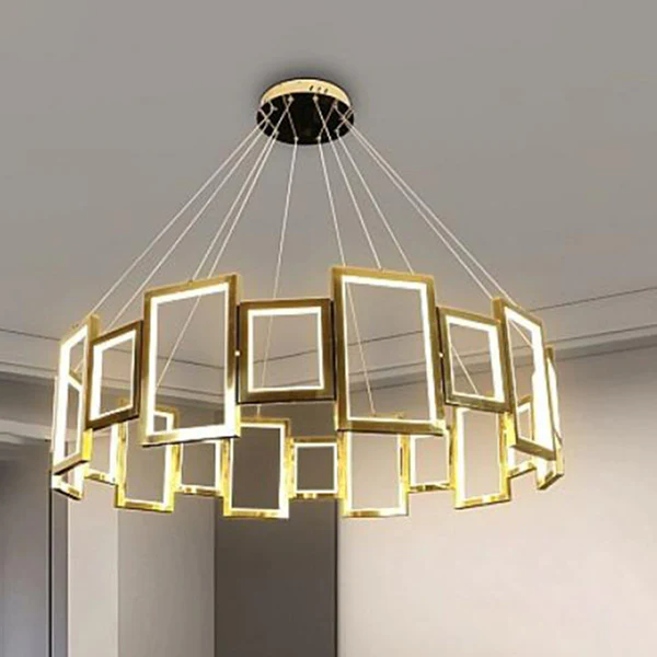 WOMO Rectangular Led Round Chandelier-WM2778 - Image 26
