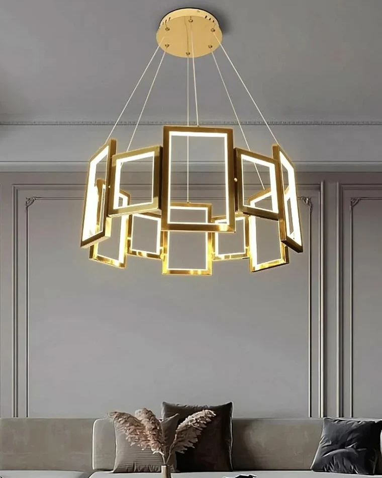 WOMO Rectangular Led Round Chandelier-WM2778 - Image 3