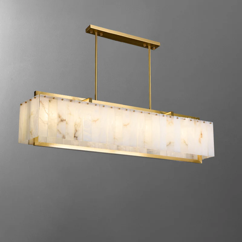 WOMO Rectangular Alabaster Chandelier-WM2390b - Image 10