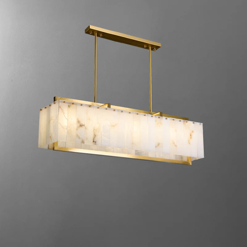 WOMO Rectangular Alabaster Chandelier-WM2390b - Image 8