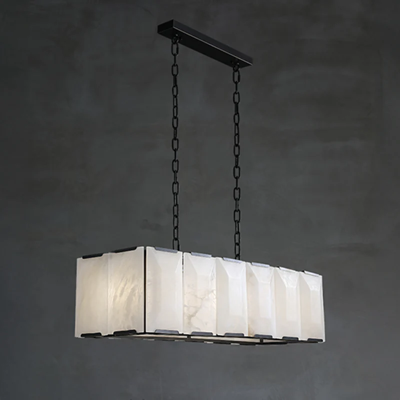 WOMO Rectangular Alabaster Chandelier-WM2847 - Image 5