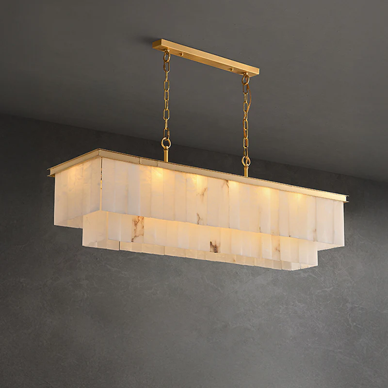 WOMO Rectangular Alabaster Chandelier-WM2854 - Image 10