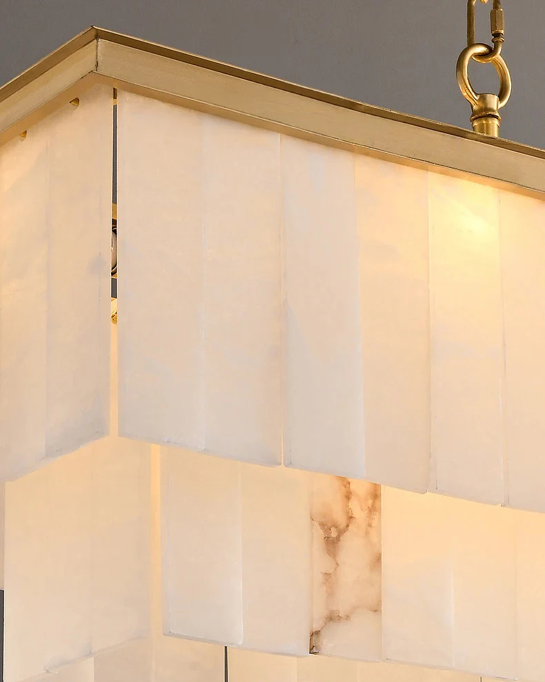 WOMO Rectangular Alabaster Chandelier-WM2854 - Image 7