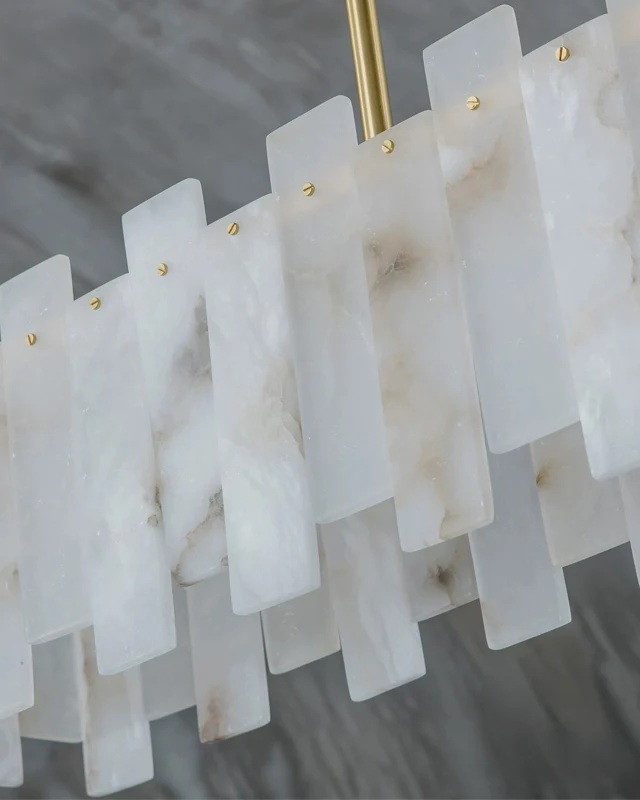 WOMO Rectangular Alabaster Chandelier-WM2856 - Image 10