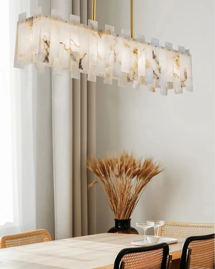 WOMO Rectangular Alabaster Chandelier-WM2856 - Image 3