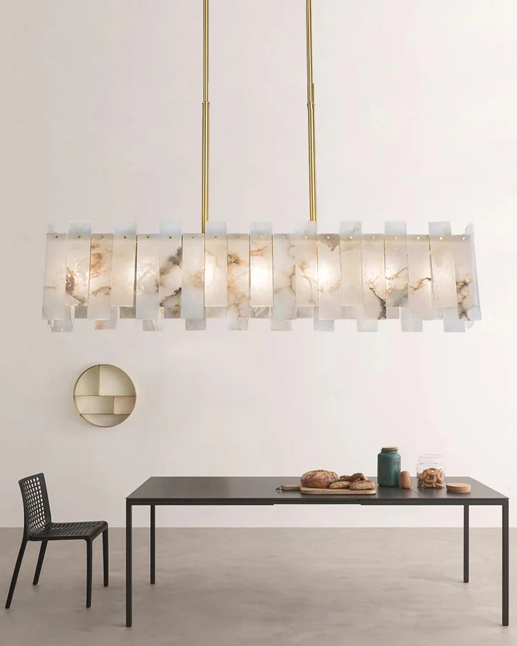 WOMO Rectangular Alabaster Chandelier-WM2856 - Image 4