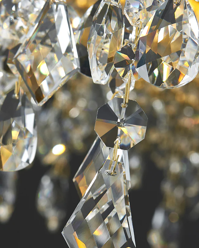 WOMO Rectangular Crystal Fringe Chandelier-WM2349 - Image 11