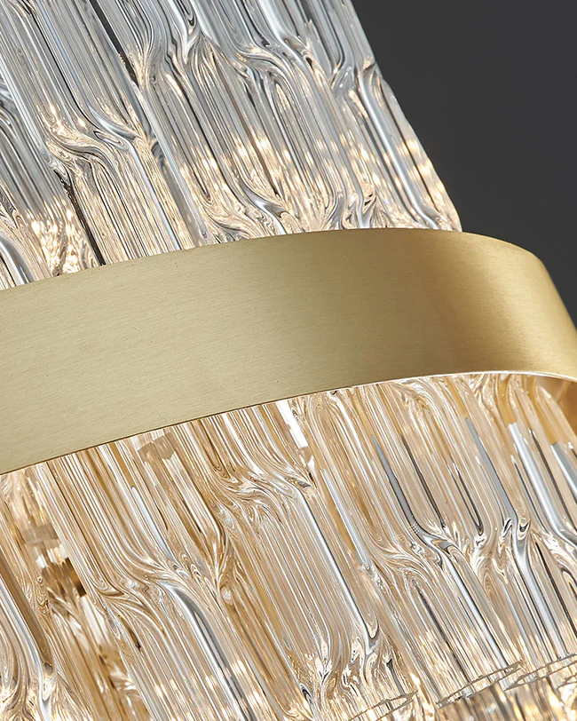 WOMO Gold Rectangular Crystal Chandelier-WM2548 - Image 8
