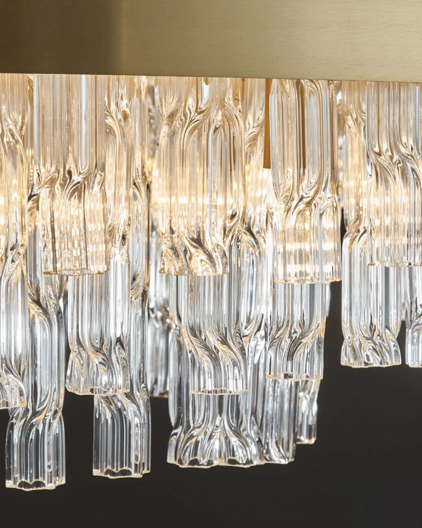 WOMO Gold Rectangular Crystal Chandelier-WM2548 - Image 9