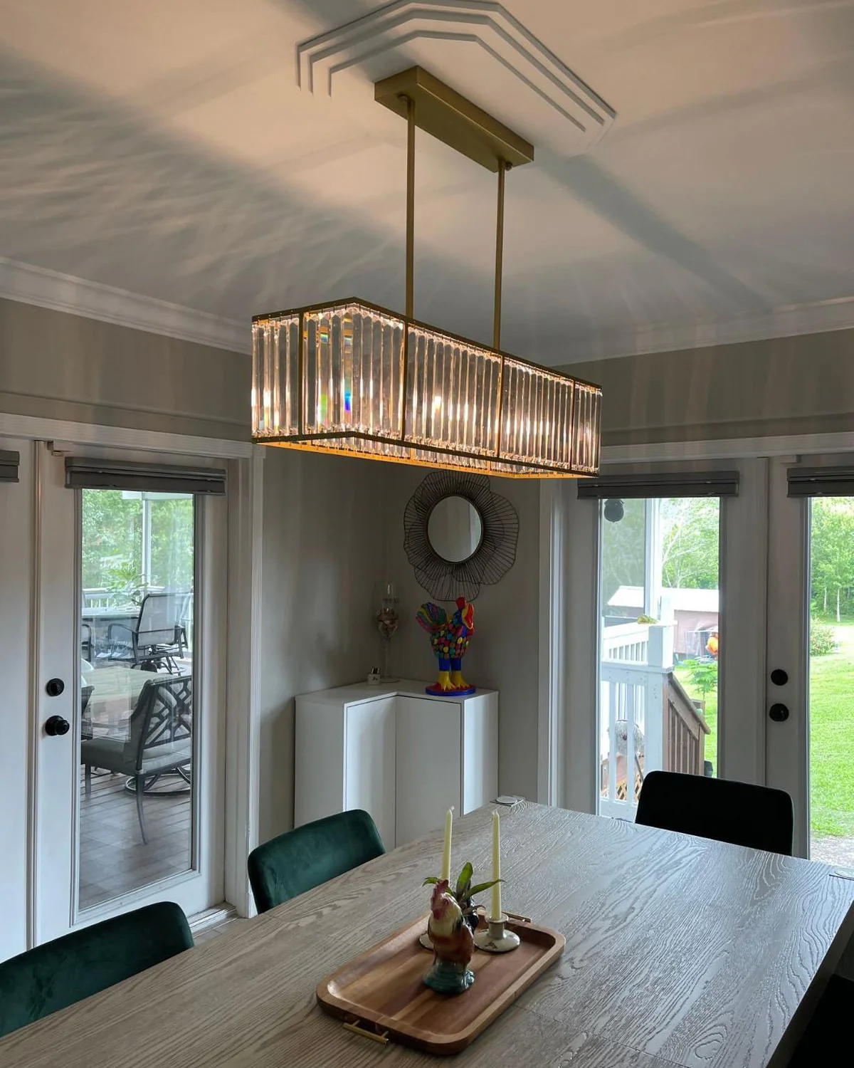 WOMO Rectangular Crystal Prism Chandelier-WM2588 - Image 11