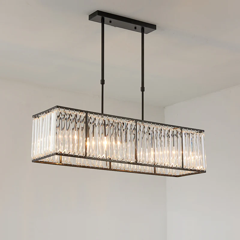 WOMO Rectangular Crystal Prism Chandelier-WM2588 - Image 13