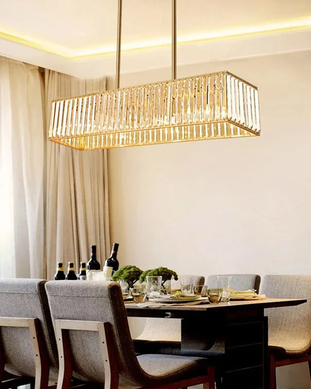 WOMO Rectangular Crystal Prism Chandelier-WM2588 - Image 3