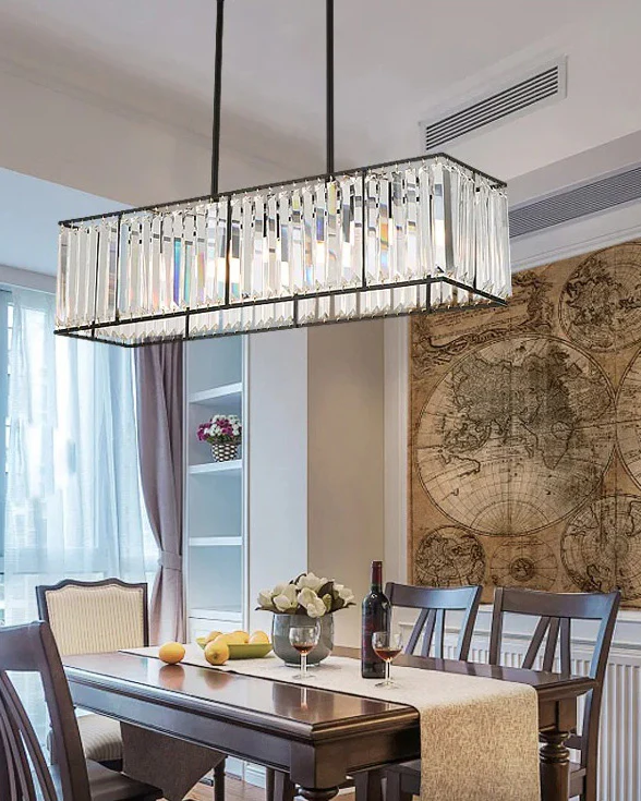 WOMO Rectangular Crystal Prism Chandelier-WM2588 - Image 5