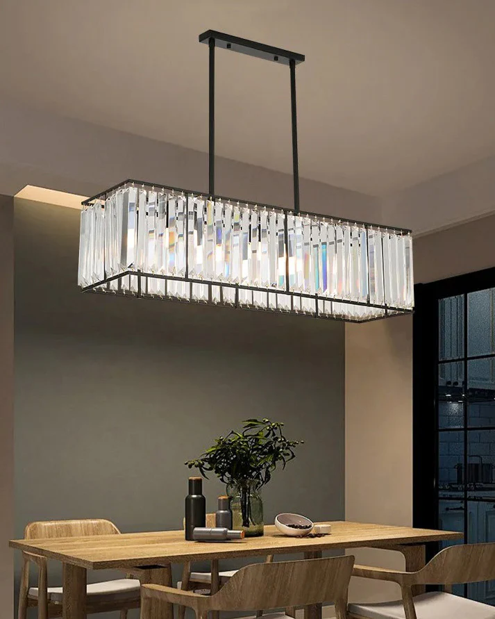 WOMO Rectangular Crystal Prism Chandelier-WM2588 - Image 6