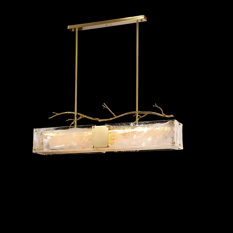 WOMO Rectangular Glass Chandelier-WM2364 - Image 12