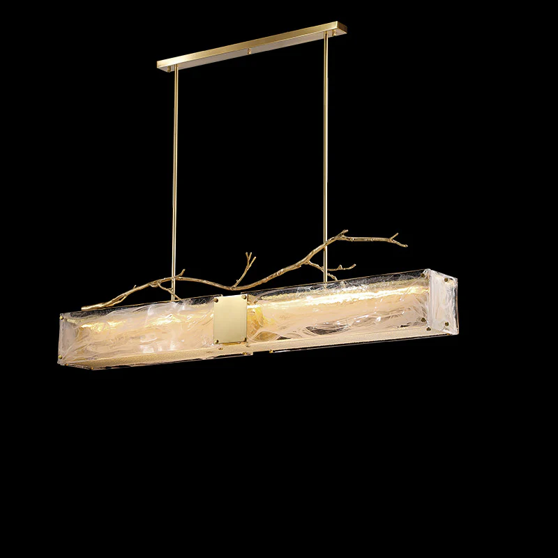 WOMO Rectangular Glass Chandelier-WM2364 - Image 14