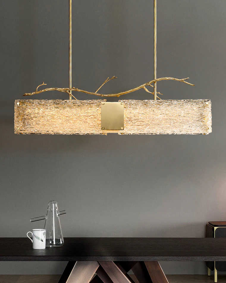 WOMO Rectangular Glass Chandelier-WM2364 - Image 2