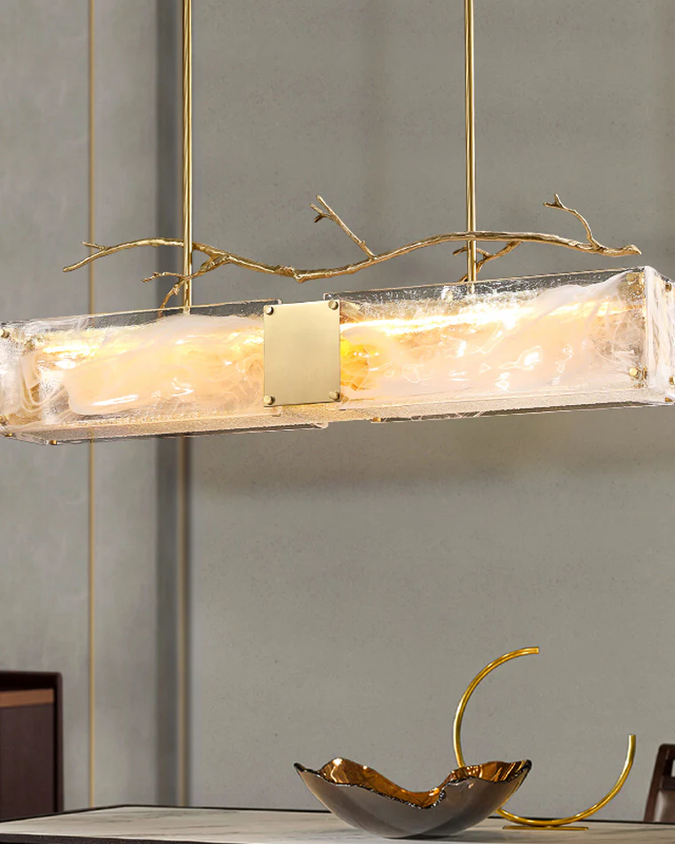 WOMO Rectangular Glass Chandelier-WM2364 - Image 3