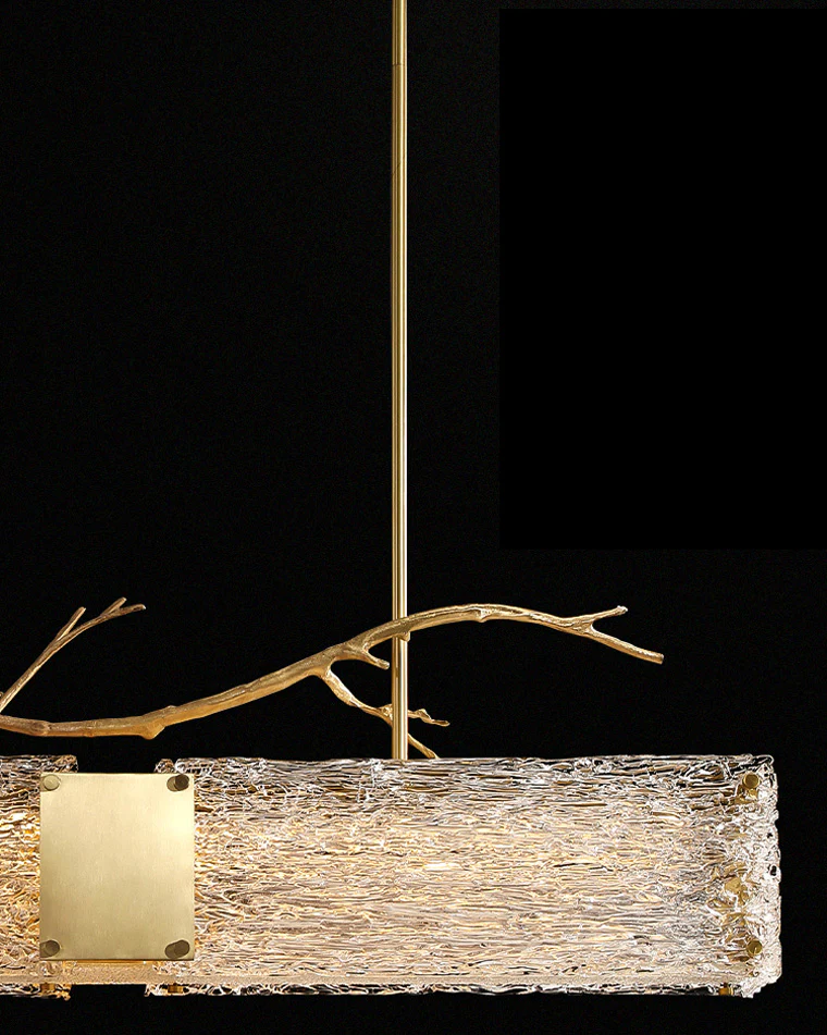 WOMO Rectangular Glass Chandelier-WM2364 - Image 7