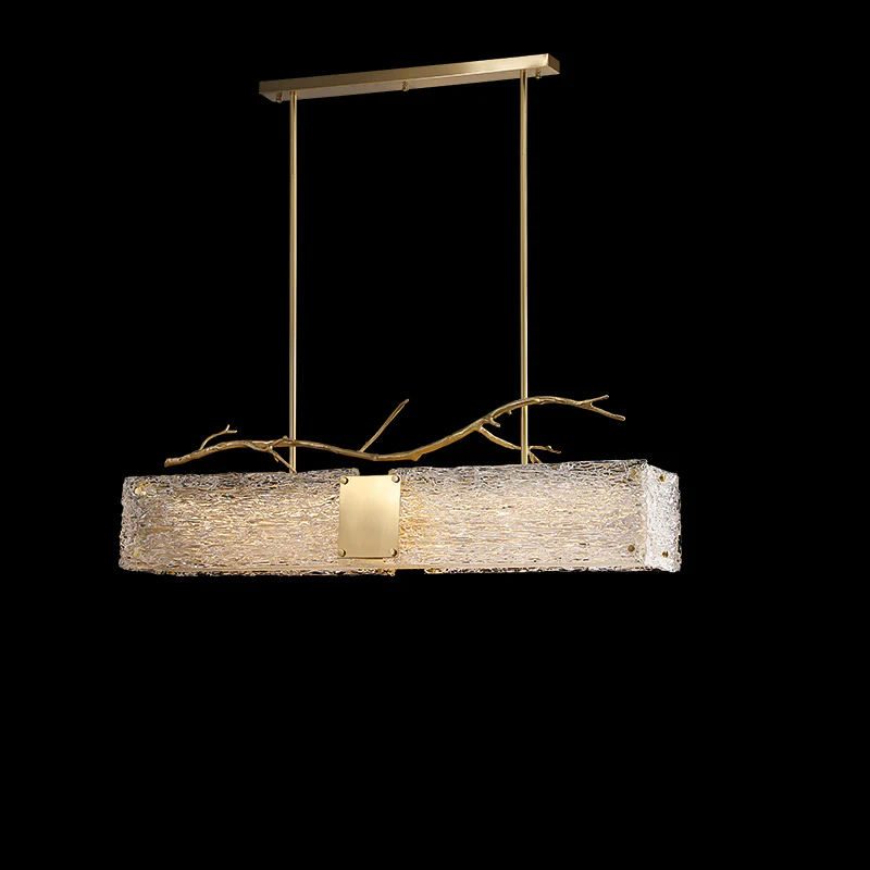 WOMO Rectangular Glass Chandelier-WM2364 - Image 8