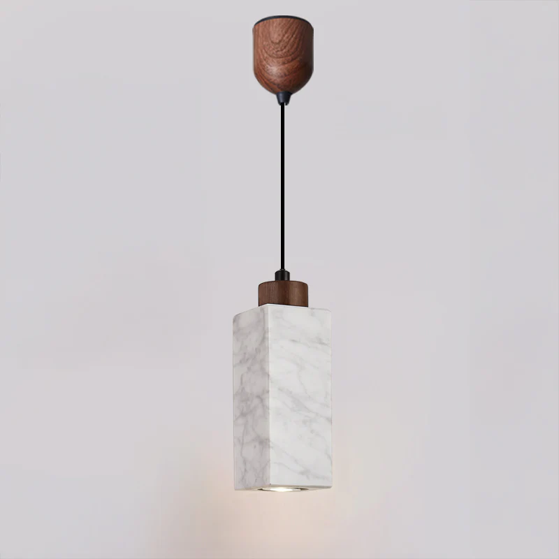 WOMO Rectangular Travertine Pendant Light-WM3089 - Image 10
