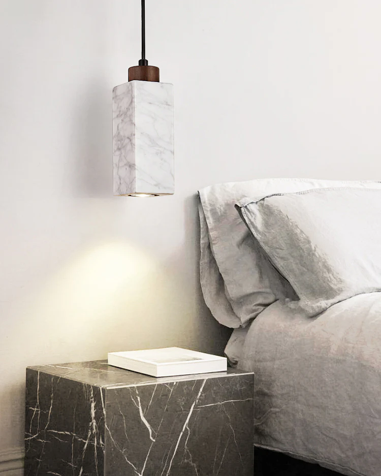 WOMO Rectangular Travertine Pendant Light-WM3089 - Image 5