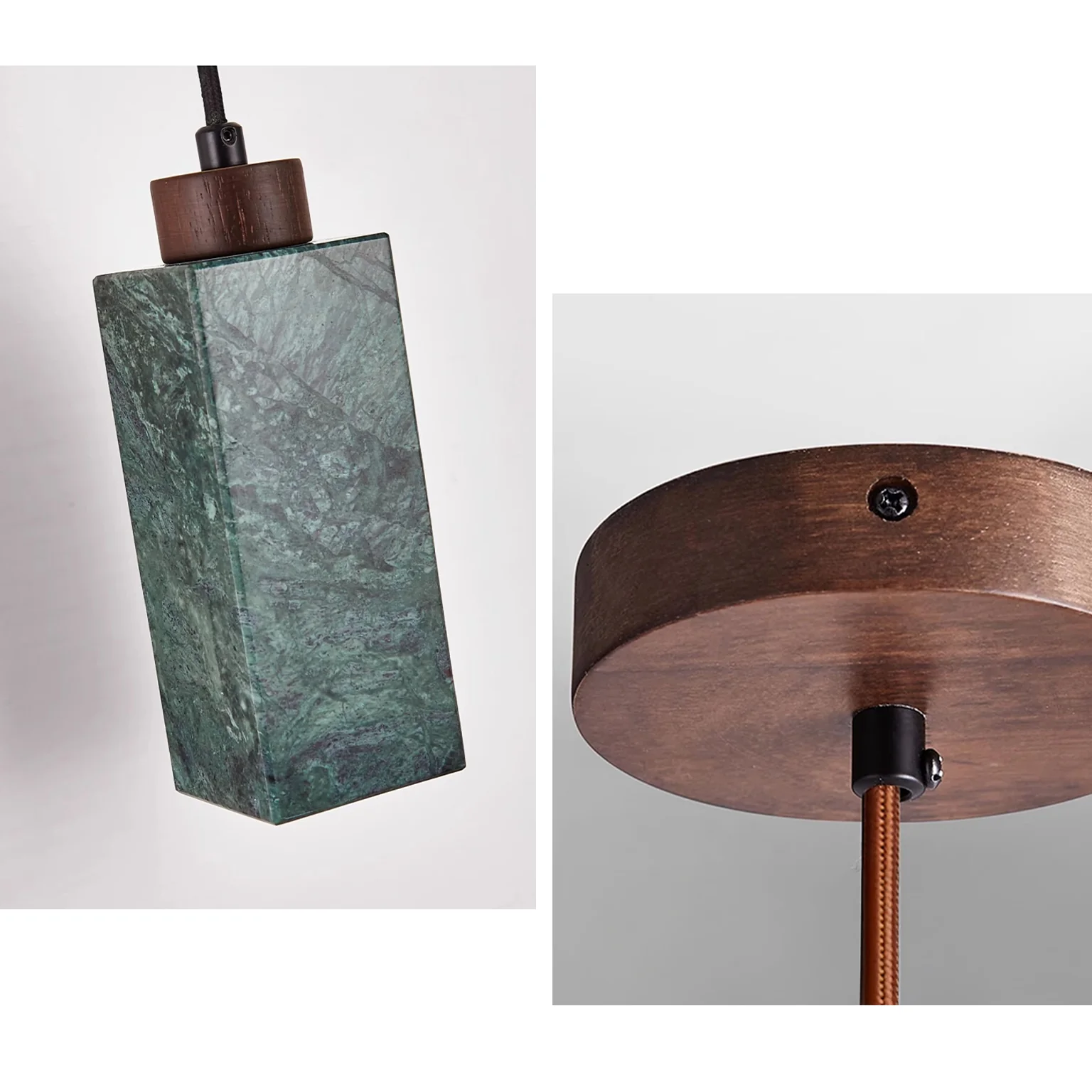 WOMO Rectangular Travertine Pendant Light-WM3089 - Image 8