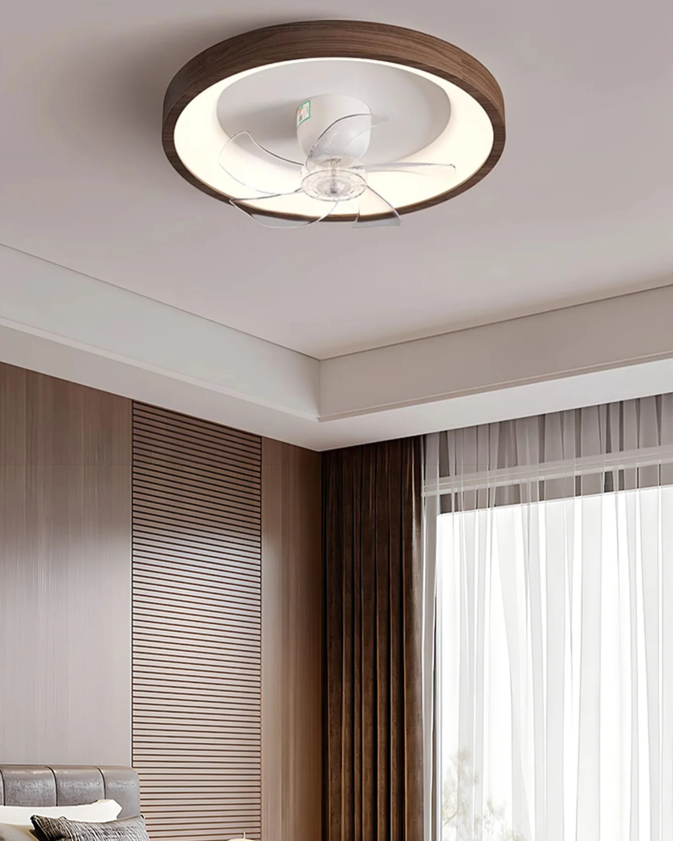 WOMO Retractable Low Profile Ceiling Fan Lamp - WM5271 - Image 3