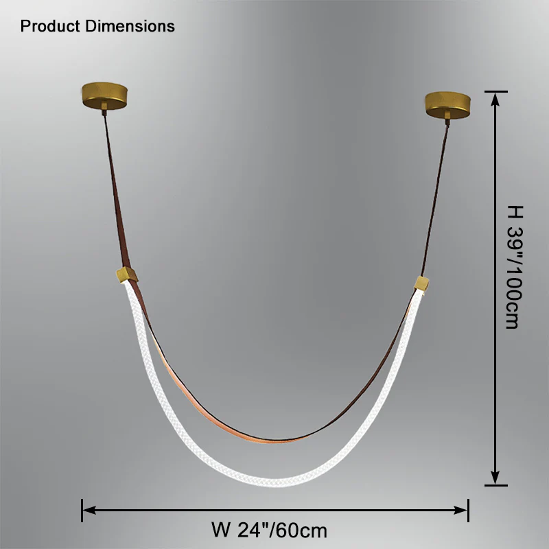 WOMO Ribbon Leather Chandelier-WM2908 - Image 13